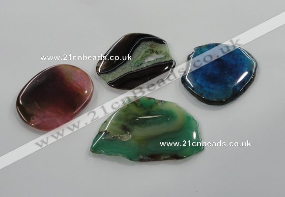 NGP1181 40*50mm - 50*70mm freeform agate gemstone pendants wholesale