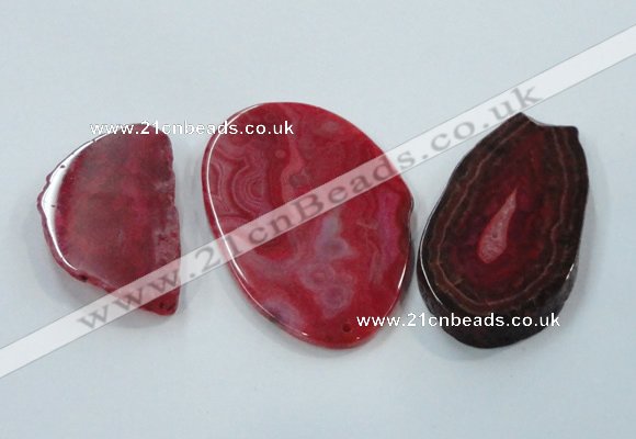 NGP1185 30*45mm - 60*80mm freeform agate gemstone pendants wholesale