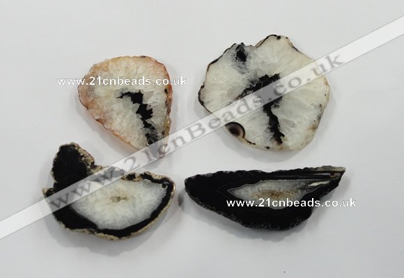 NGP1191 35*50mm - 50*80mm freeform agate gemstone pendants wholesale