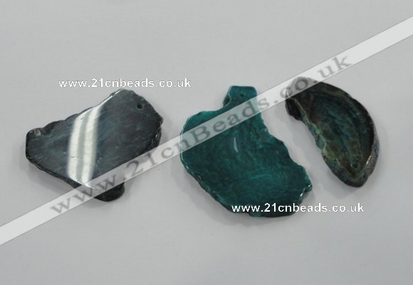 NGP1196 30*50mm - 40*70mm freeform agate gemstone pendants wholesale