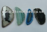 NGP1198 30*50mm - 40*70mm freeform agate gemstone pendants wholesale