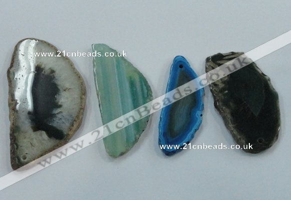 NGP1198 30*50mm - 40*70mm freeform agate gemstone pendants wholesale