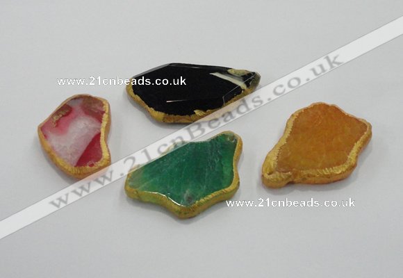 NGP1201 30*40mm - 40*55mm freeform agate gemstone pendants wholesale