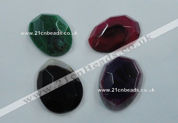 NGP1207 30*45mm - 35*55mm freeform agate gemstone pendants wholesale