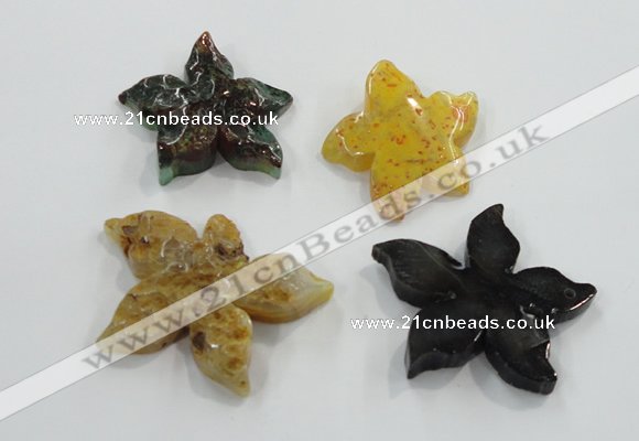 NGP1220 40*45mm - 65*70mm starfish agate gemstone pendants wholesale