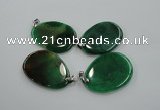 NGP1229 35*50mm - 45*55mm freeform agate pendants with brass setting