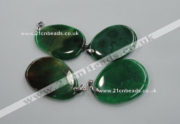 NGP1229 35*50mm - 45*55mm freeform agate pendants with brass setting