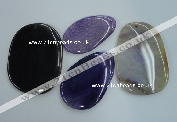 NGP1237 35*50mm - 50*70mm freeform agate gemstone pendants wholesale