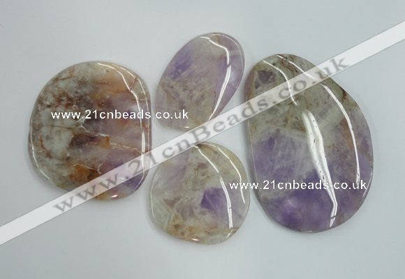 NGP1239 40*50mm - 60*80mm freeform lavender amethyst pendants wholesale