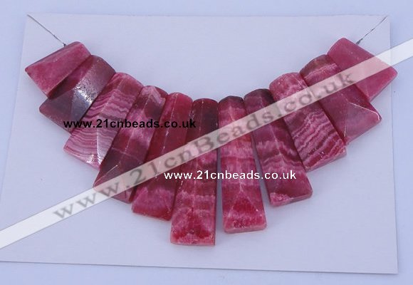 NGP124 Dyed rhodochrosite gemstone pendants set jewelry wholesale