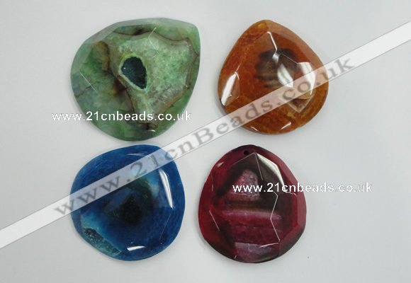 NGP1252 40*50mm - 55*65mm freeform agate gemstone pendants wholesale