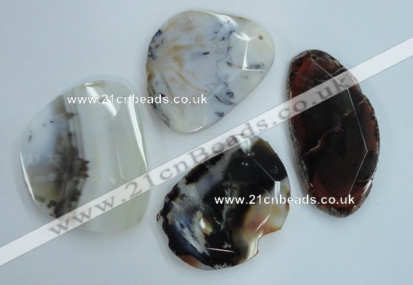 NGP1255 45*55mm - 55*65mm freeform agate gemstone pendants wholesale