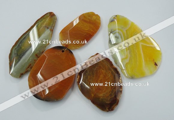NGP1256 25*40mm - 50*65mm freeform agate gemstone pendants wholesale