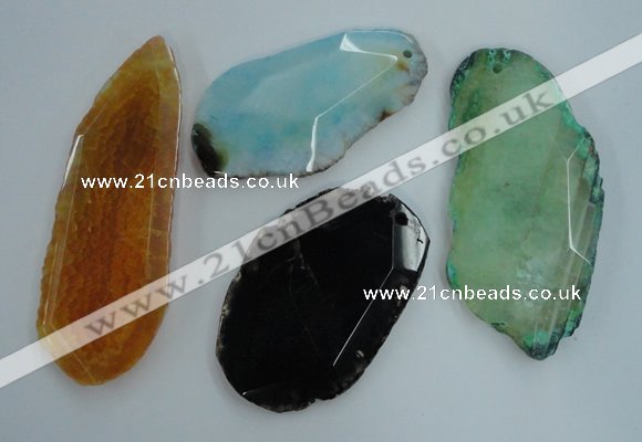 NGP1264 35*45mm - 45*65mm freeform agate gemstone pendants wholesale