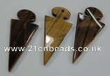 NGP1311 25*60mm – 32*65mm yellow tiger eye pendants wholesale