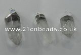 NGP1350 10*35mm - 15*60mm faceted nuggets white crystal pendants