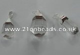 NGP1356 15*30mm - 20*35mm faceted nuggets white crystal pendants