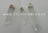 NGP1359 10*45mm - 15*75mm carved white crystal pendants