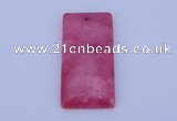 NGP136 2pcs 30*40mm rectangle dyed white jade gemstone pendants