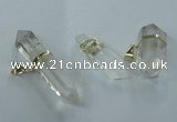 NGP1361 12*35mm - 16*55mm faceted nuggets white crystal pendants