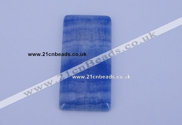 NGP137 2pcs 30*40mm rectangle dyed blue lace agate gemstone pendants