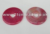 NGP1371 7*50mm - 8*55mm donut agate gemstone pendants