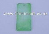 NGP138 2pcs 30*40mm rectangle dyed white jade gemstone pendants