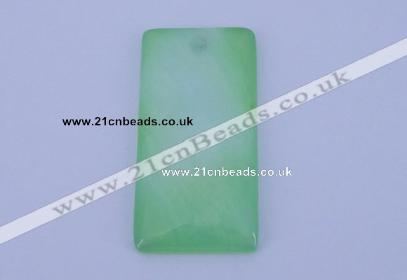 NGP138 2pcs 30*40mm rectangle dyed white jade gemstone pendants
