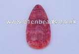 NGP141 2pcs 30*60mm teardrop dyed rhodochrosite gemstone pendants