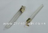 NGP1419 6*50mm - 8*60mm stick white crystal gemstone pendants