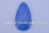 NGP142 2pcs 30*60mm teardrop dyed white jade gemstone pendants