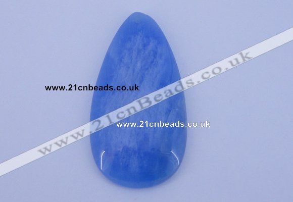 NGP142 2pcs 30*60mm teardrop dyed white jade gemstone pendants