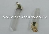 NGP1420 9*50mm - 11*60mm stick white crystal gemstone pendants