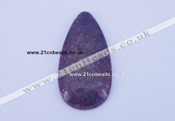 NGP143 2pcs 30*60mm teardrop kunzite gemstone pendants