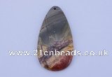 NGP144 2pcs 30*60mm teardrop picasso jasper gemstone pendants