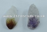 NGP1442 20*45mm - 25*55mm nuggets amethyst & citrine pendants