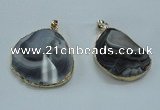 NGP1449 30*40mm - 35*45mm freeform botswana agate pendants