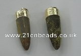 NGP1455 11*35mm - 13*45mm bullet agate gemstone pendants wholesale