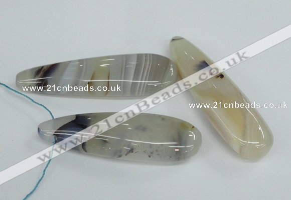 NGP1459 18*55mm - 20*65mm freeform agate gemstone pendants