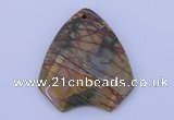 NGP146 2pcs 40*44mm fashion picasso jasper gemstone pendants