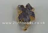 NGP1468 30*35mm - 35*40mm starfish druzy amethyst gemstone pendants