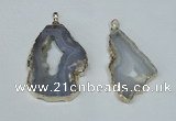 NGP1478 30*45mm - 40*55mm freeform blue lace agate pedants