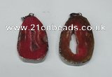 NGP1486 30*45mm - 40*50mm freeform plated druzy agate pendants