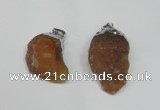 NGP1500 20*30mm - 25*50mm nuggets red agate gemstone pendants