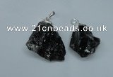 NGP1501 20*30mm - 25*50mm nuggets smoky quartz pendants