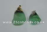 NGP1503 20*30mm - 25*50mm nuggets green fluorite pendants