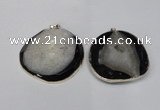 NGP1525 50*55mm - 55*60mm freeform druzy agate pendants