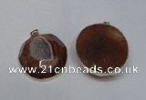 NGP1526 50*55mm - 55*60mm freeform druzy agate pendants