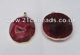 NGP1527 50*55mm - 55*60mm freeform druzy agate pendants