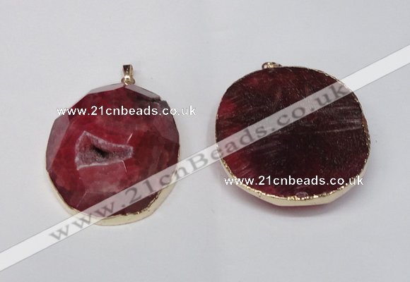 NGP1527 50*55mm - 55*60mm freeform druzy agate pendants